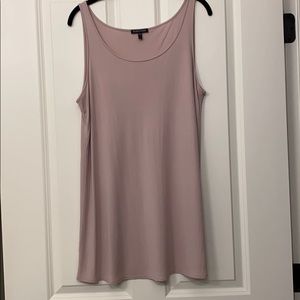 Tunic-length silk tank top by Eileen Fisher